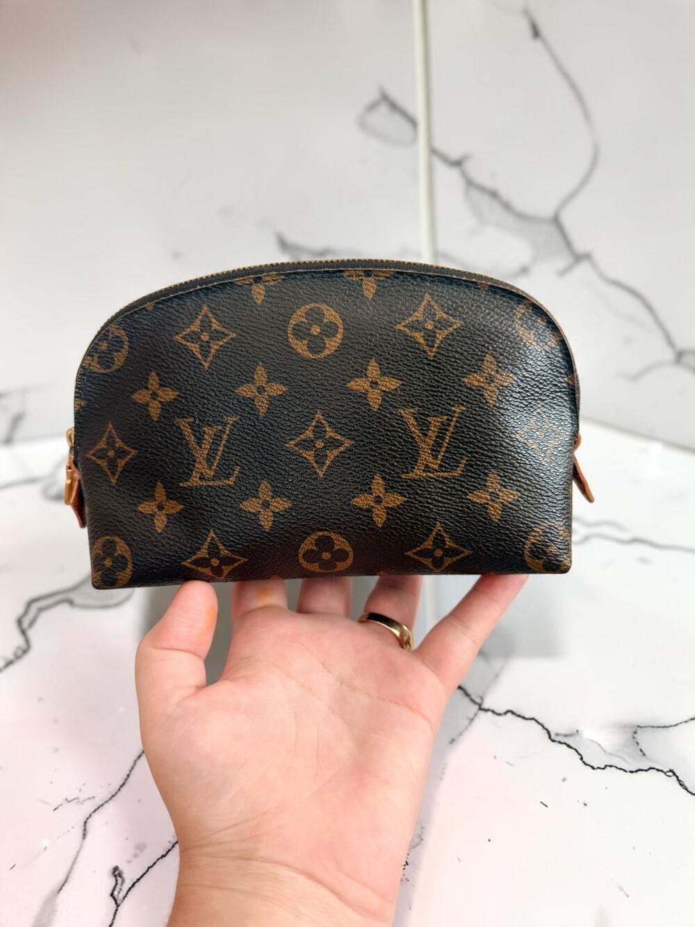 Louis Vuitton Cosmetic Pouch Dome w/ COA